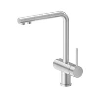 Newform - Moony miscelatore lavello doppia uscita acqua depurata [PVD acciaio spazzolato] - 3103.59.066