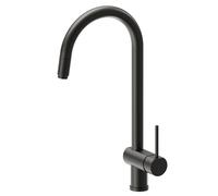Newform - Moony miscelatore lavello tondo con doccia estraibile [carbon satin] - 3125.M0.077