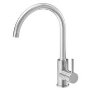 Newform - Real miscelatore lavello bocca tonda girevole [cromo spazzolato] - 63421.31.028
