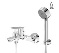 NEWFORM - RISE UP gruppo vasca esterno completo di supporto fisso, flessibile e doccetta - 74040C : Finitura - Cromo lucido