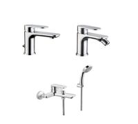 Newform - Set bagno Extro miscelatore lavabo + miscelatore bidet + gruppo vasca