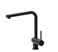 Newform - XT Miscelatore lavello con bocca "L" girevole [nero opaco] - 4319.01.093