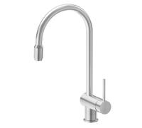 Newform - XT Miscelatore lavello con bocca tonda e doccia estraibile [cromo spazzolato] - 4345.31.028
