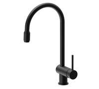 Newform - XT Miscelatore lavello con bocca tonda e doccia estraibile [nero opaco] - 4345.01.093