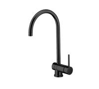 Newform - XT Miscelatore per lavello NERO con bocca quadra in tubolare girevole - 4371