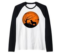 Newfoundland Halloween Terranova Cane Newfie Maglia con Maniche Raglan