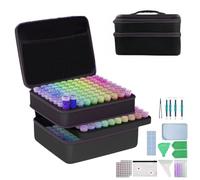 NEWFUN Diamond Painting kit, Scatola di Immagazzinamento Della Pittura a Diamante, 240 Pezzi Scatole di Accessori per la Pittura a Diamante con Imbuto di Custodia