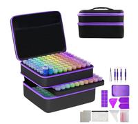 NEWFUN Diamond Painting kit, Scatola di Immagazzinamento Della Pittura a Diamante, 240 Pezzi Scatole di Accessori per la Pittura a Diamante con Imbuto di Custodia
