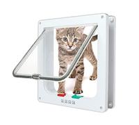 NEWFUN Gattaiola Porta Basculante per Gatti e Cani,Gattaiola con 4 Impostazioni di Bloccaggio Programmate,Entrata e Uscita Controllabile,Accesso Sicuro per Animali Domestici,20 * 19 * 5.3cm