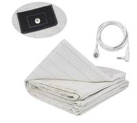 NEWFUN Grounding Sheets, Grounding Mat, Grounding Bed Sheet, Tappetino di Messa a Terra di Alta Qualità per Migliorare il Sonno e la Salute, con Cavo di Messa a Terra UE e Spina (180 * 200)