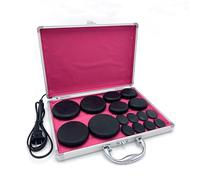 NEWFUN Hot Stone Massage kit Professionale, 16 Pietre da Massaggio Calde, Pietre da Massaggio Riscaldate Portatili per uso Domestico, Ideali per le Terme, i Massaggi e la Terapia di Rilassamento
