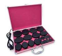 NEWFUN Hot Stone Massage kit Professionale, 20 Pietre da Massaggio Calde, Pietre da Massaggio Riscaldate Portatili per uso Domestico, Ideali per le Terme, i Massaggi e la Terapia di Rilassamento
