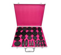 NEWFUN Hot Stone Massage kit Professionale, 28 Pietre da Massaggio Calde, Pietre da Massaggio Riscaldate Portatili per uso Domestico, Ideali per le Terme (28PCS)