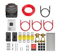 NEWFUN Kit Relè di Carica Divisa da 3 m, Parallelatore Batteria 12v Camper, Kit Isolatore Doppia Batteria 12V 140A per Camper, Furgoni, Camion, SUV, RV, ATV, UTV, Barche