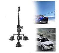 NEWFUN Kit Suppoto Ventosa Tripla Auto, Bastone per selfie da 112 cm, supporto a ventosa per riprese sul tetto, supporto per auto in terza persona per Insta360, Adatto a tutti i tipi di auto