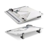 NEWFUN Lavagna da Disegno Professionale,Tavolo da disegno A3,Tavolo da Disegno Multifunzionale per il Disegno Tecnico in Ufficio A3 con Goniometro, Binario per il Disegno Parallelo, Angolo Regolabile