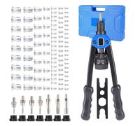 NEWFUN Pinza per rivetti, rivettatrice per inserti filettati, set di pinze per rivetti filettati, contiene 110 inserti filettati e pinze di serraggio delle dimensioni M3 - M12