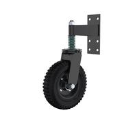 NEWFUN Ruote, Ruota per Cancello, Portata 600 libbre, Ruote per Cancelli ad Alta Resistenza, Ruote Girevoli a 360° per Cancelli in Legno, Recinzioni e Cancelli in Metallo, Nero (1, 150mm)