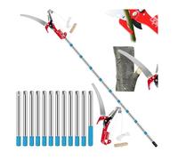 NEWFUN Sega manuale per potatura, Svettatoio Telescopico,2 In 1Taglia Rami Giardino Telescopico Manuale,da 82-528 cm,Regolabile in Altezza Attrezzi da Giardinaggio Altezza Per Segare e Cesoiare