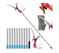 NEWFUN Sega manuale per potatura, Svettatoio Telescopico,2 In 1Taglia Rami Giardino Telescopico Manuale,da 82-448 cm,Regolabile in Altezza Attrezzi da Giardinaggio Altezza Per Segare e Cesoiare