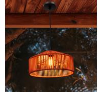 Newgarden Lampada a sospensione Calabardina, marrone, corda, Ø30cm, IP44 Newgarden