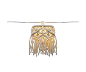 newgarden - MYKONOS GARLAND - Ghirlanda decorativa a LED con ricarica solare e batteria ricaricabile tramite USB. Realizzato con corde di macramé