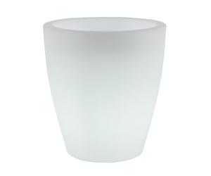 newgarden - Vaso rotondo ø55 x 60 cm con luce in polietilene molto resistente per fiori e piante. Vaso da 35 litri illuminato con ricarica solare e batteria ricaricabile. Luce LED RGB