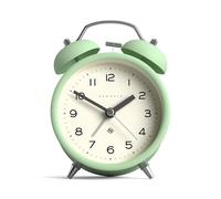 Newgate® Charlie Bell Echo sveglia | Rivisitazione moderna del classico orologio a doppia campana | Neo Menta | Numeri facili da leggere | Ideale per comodino, scrivania o scaffale | Accessorio retrò