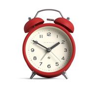 Newgate®, silenziosa Sveglia - Moderna cassa in metallo con martello classico e doppia campana di allarme HWD 14,5 x 9,7 x 5,5cm (Rosso)