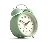 Newgate® Charlie Bell sveglia | Interpretazione moderna dell'orologio a doppia campana classico | Neo menta | Numeri facili da leggere | Ideale per comodino, scrivania o scaffale | Accessorio rétro