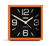 Newgate® Cube sveglia | Allarme retrò a forma di cubo a design | Arancione | Ideale per comodino, scrivania, mensola e camino | Accessorio retrò da letto e ufficio di metà secolo