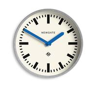 Newgate® Luggage Orologio da parete in metallo - Orologio da stazione - Ufficio/Cucina - Orologio rotondo - Orologio retrò - Orologio in metallo - Cassa zincata/Lancette Blu