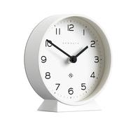 Newgate® M Orologio da scrivania Mantel Echo | Design moderno a tondo | Bianco | Numeri facili da leggere | Stile contemporaneo per scrivania, tavolo, mensola o comodino