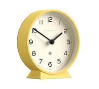 Newgate® M Orologio da scrivania Mantel Echo | Design moderno a tondo | Giallo | Numeri facili da leggere | Stile contemporaneo per scrivania, tavolo, mensola o comodino
