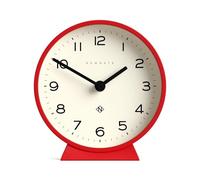 Newgate® M Orologio da tavolo Mantel Echo | Design rotondo moderno | Rosso | Numeri facili da leggere | Stile contemporaneo per scrivania, tavolo, mensola o comodino