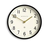 Newgate® Master Edwards orologio da parete | Orologio in stile metà secolo | 30cm | Cassa profonda in metallo in nero opaco | Design retrò moderno per cucina, soggiorno o ufficio