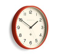 Newgate® Number Three Echo Orologio a parete | Orologio a tondo moderno | 37cm | Arancia zucca | Numeri facili da leggere | Ideale per cucina, soggiorno o ufficio