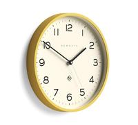 Newgate® Number Three Echo Orologio a parete | Orologio a tondo moderno | 37cm | Giallo | Numeri facili da leggere | Ideale per cucina, soggiorno o ufficio