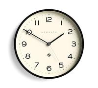 Newgate® Echo Numero Tre | Un moderno orologio da parete con un quadrante grafico minimalista e una cassa contemporanea e lineare. (Nero)