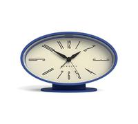Newgate® Ronnie sveglia | Design ovale retrò | Finitura blu morbida in gomma | Ideale per comodino, scrivania o scaffale | Accessorio moderno e retrò per camere da letto e ufficio di metà secolo