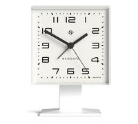 Newgate® Victor sveglia | Progetto del cubo quadrato | Bianco | Ideale per comodino, scrivania o scaffale | Accessori retrò da letto e ufficio