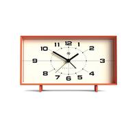 Newgate® Wideboy sveglia | Design rettangolare retrò | Arancia zucca | Quadrante di metà secolo | Ideale per comodino, scrivania, camino o mensola | Accessori retrò da letto e ufficio