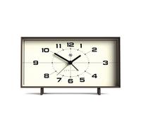 Newgate® Wideboy sveglia | Design rettangolare retrò | Marrone moka | Quadrante di metà secolo | Ideale per comodino, scrivania, camino o mensola | Accessori retrò da letto e ufficio