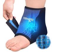 NEWGO Ghiaccio Cavigliera, Cuscinetto Gel Flessibile per Distorsioni, Benda a Compressione Fredda per Alleviare la Fascite Plantare e il Dolore al Piede