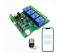 Newgoal 4 canali WiFi Smart Switch Wireless Inching Modulo relè autobloccante eWeLink App per il controllo degli accessi fai da te, garage apriporta con 433 RF telecomando