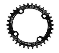 Newgoal Maglia Catena della Bicicletta, 32T / 34T/ 36T / Corona Larga e Stretta/Disco Catena BCD 104, utilizzato per la Modifica di Bici da Strada e Mountain Bike Singolo pignone, Nero 34T