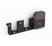 NewGround Designs Supporto da parete a batteria adatto per batterie Black+Decker 18 V - Supporto a batteria da parete (3 batterie) con viti e tasselli [Made in Germany]