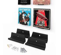 NewGround Designs Supporto da parete per dischi in vinile (4 pezzi) LP, supporto in vinile, scaffale, telaio, supporto per dischi 7"/10"/12" + Gatefold