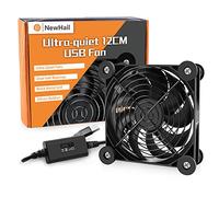 NewHail 1 ventola silenziosa da 120 mm con cuscinetti a doppia sfera, ventola USB 5 V, con regolatore di velocità L/M/H a 3 gradi ventola di raffreddamento ad alto flusso d'aria per router, modem,