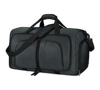 NEWHEY Borsone da Viaggio Pieghevole 40L 65L 80L 100L Impermeabile Borsone Palestra Grande Borsa Sportiva Uomo Donna per Campeggio Viaggio Vacanza (100L, Grigio Scuro)